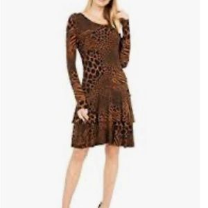 ‘Citiknit’  Pinstripe Flounce Skirt Set (Plus)